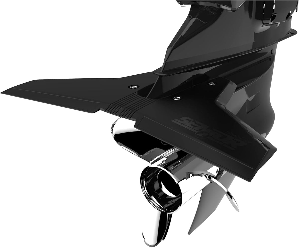 Classic Senior 2 Hydrofoils for 40-300 hp (Black) - Stabilizer Fins for Outboard/Outdrive Motors - Made in The USA