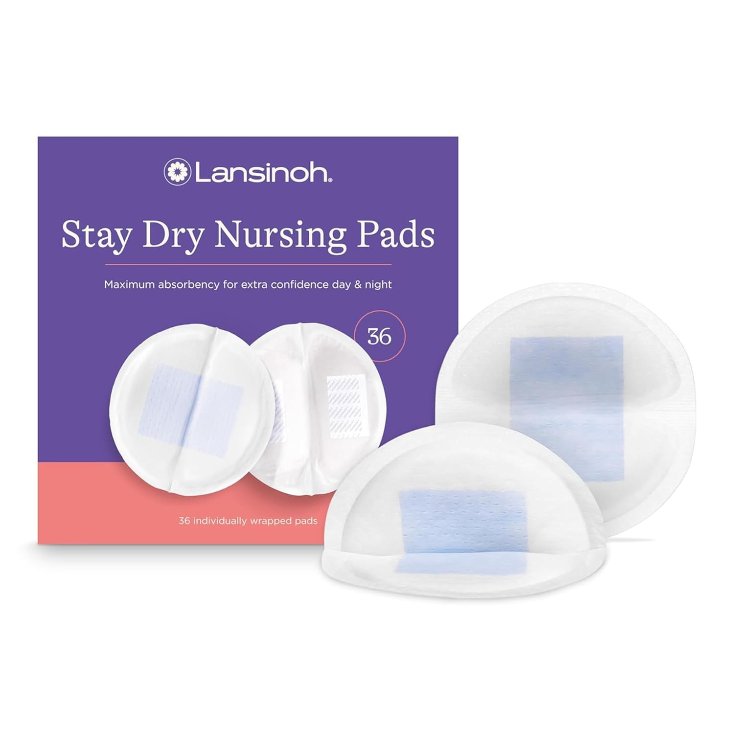 Lansinoh Stay Dry Disposable Nursing Pads, 36 Count