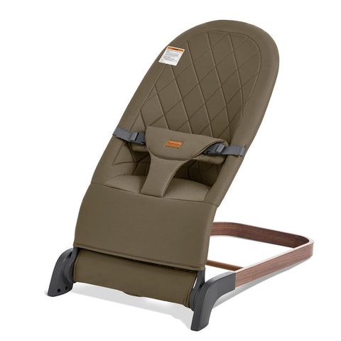 Foldable Baby Bouncer Seat, 3 Heights, Soft Cotton (Green)