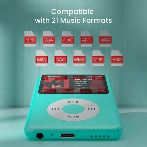 MP3 Player with Bluetooth Y1 64GB Video EBOOK Green
