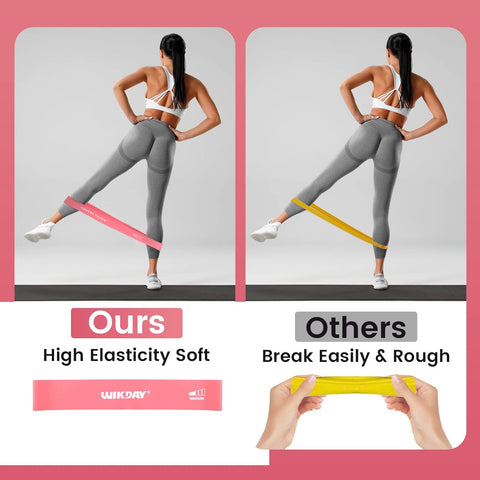 WIKDAY Resistance Bands for Working Out Exercise Loop Bands Workout Bands Set for Men Women Body Stretching, Crossfit Training, Home Workout, Physical Therapy, Booty Legs, Set of 5