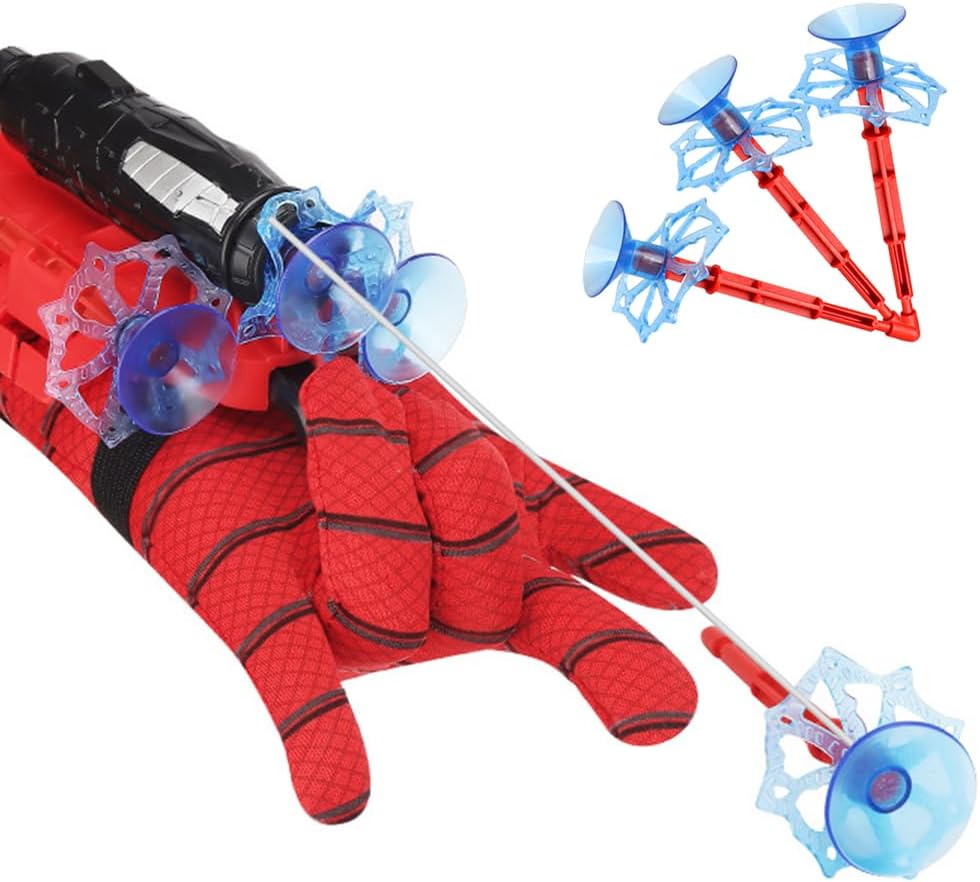 Xohny Spider Web Shooters with Glove for Kids Cosplay Party Favor