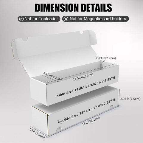 Trading Card Storage Box, 10-Pack 1100 Count White Corrugated Cardboard Box