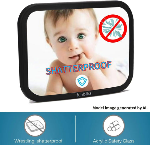Baby Car Mirror Backseat, Black