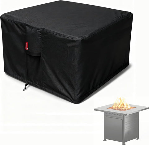 SheeChung Fire Pit Cover Square 30"L x 30"W x24"H,Waterproof 600D Polyester