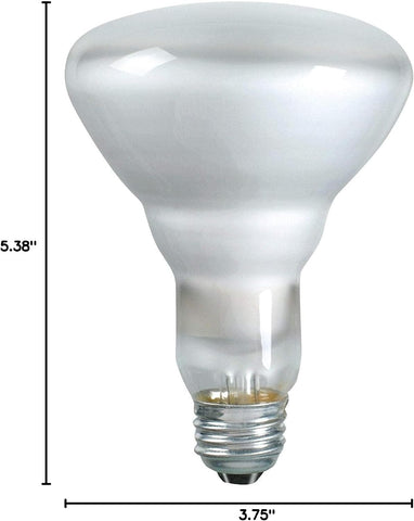 PHILIPS 65W BR-30 Reflector Flood Light Bulb, E26 Medium Base, 620 Lumens, Indoor, 12 Pack