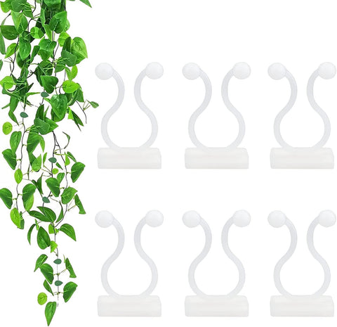 Plant Climbing Wall Fixture Clips,100Pcs Plant Fixer Self-Adhesive Hook,Garden Vegetable Plant Support Binding Clip Invisible Wall Vines,Fixture Wall Sticky Hook Fixing Clip Vines Holder (B-100 Pcs)