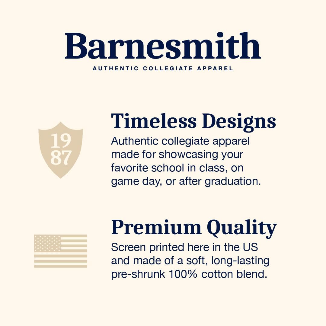 Barnesmith Short Sleeve T-Shirt with Classic Arch Logo, Adult Unisex