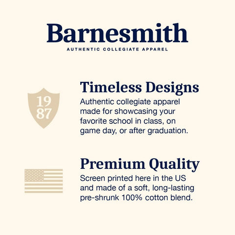 Barnesmith Short Sleeve T-Shirt with Classic Arch Logo, Adult Unisex