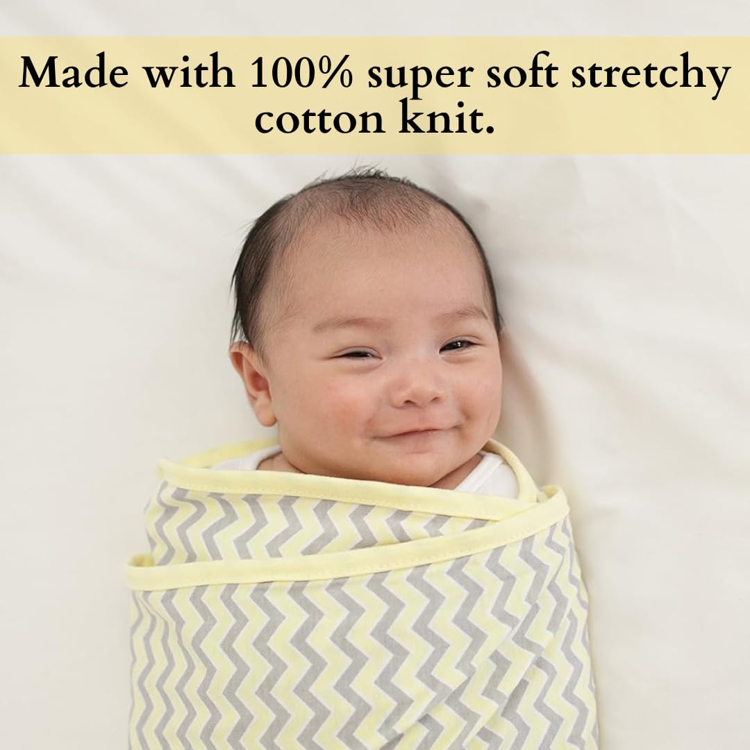 Miracle Blanket Swaddle Wrap, Newborn Baby Swaddle, Green with Beige Trim