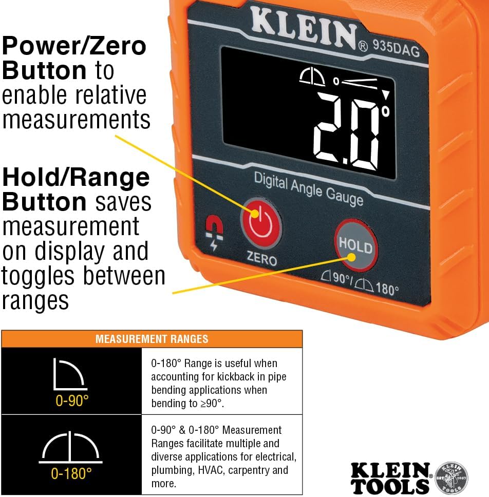 Klein Tools 935DAG Digital Electronic Level and Angle Gauge