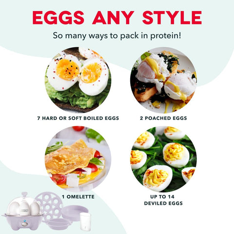 Dash Rapid Egg Cooker, 7 Hard Boiled Eggs, Lavender
