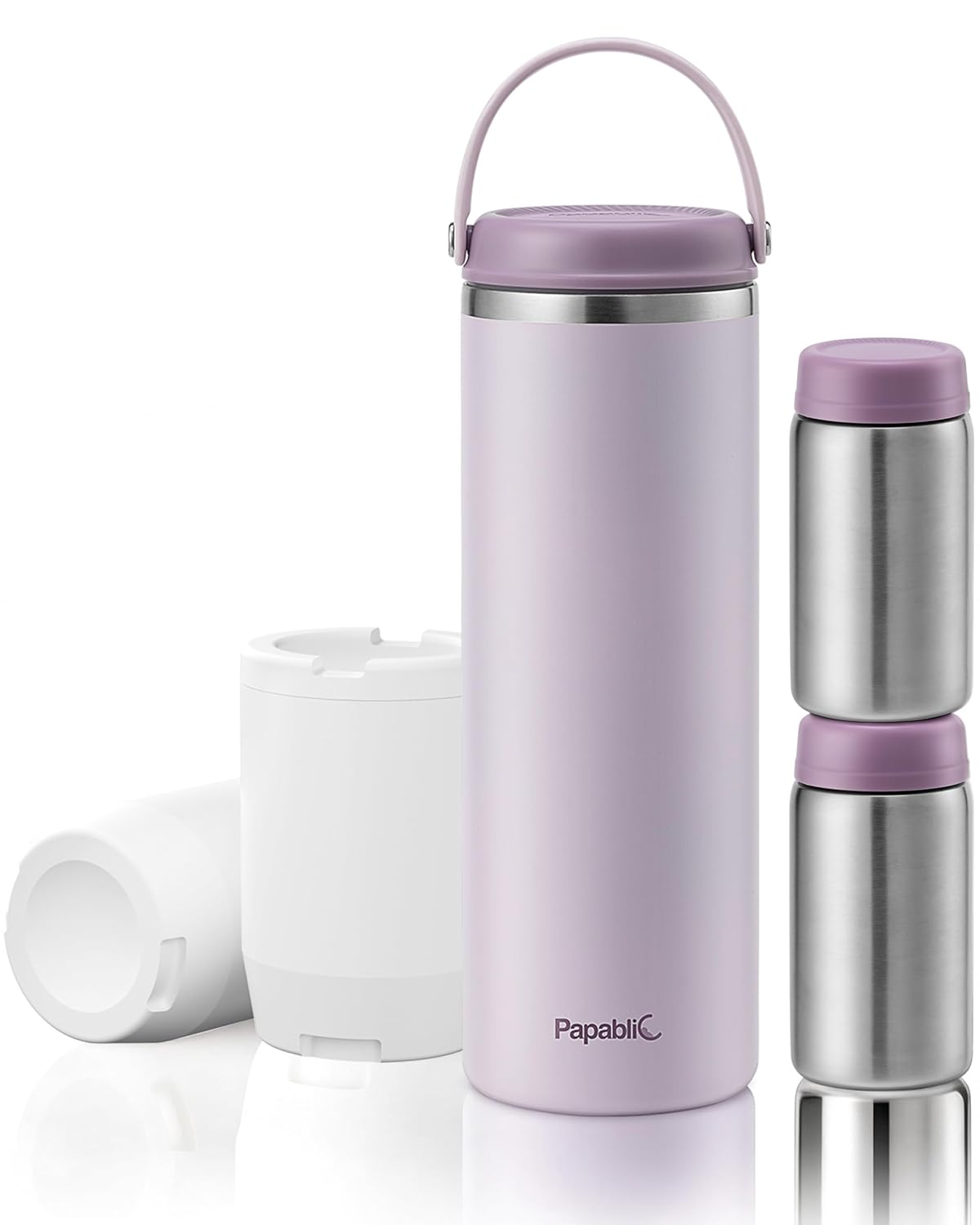 Papablic 360 CapsuleChill Breastmilk Cooler with Stainless Steel Bottles