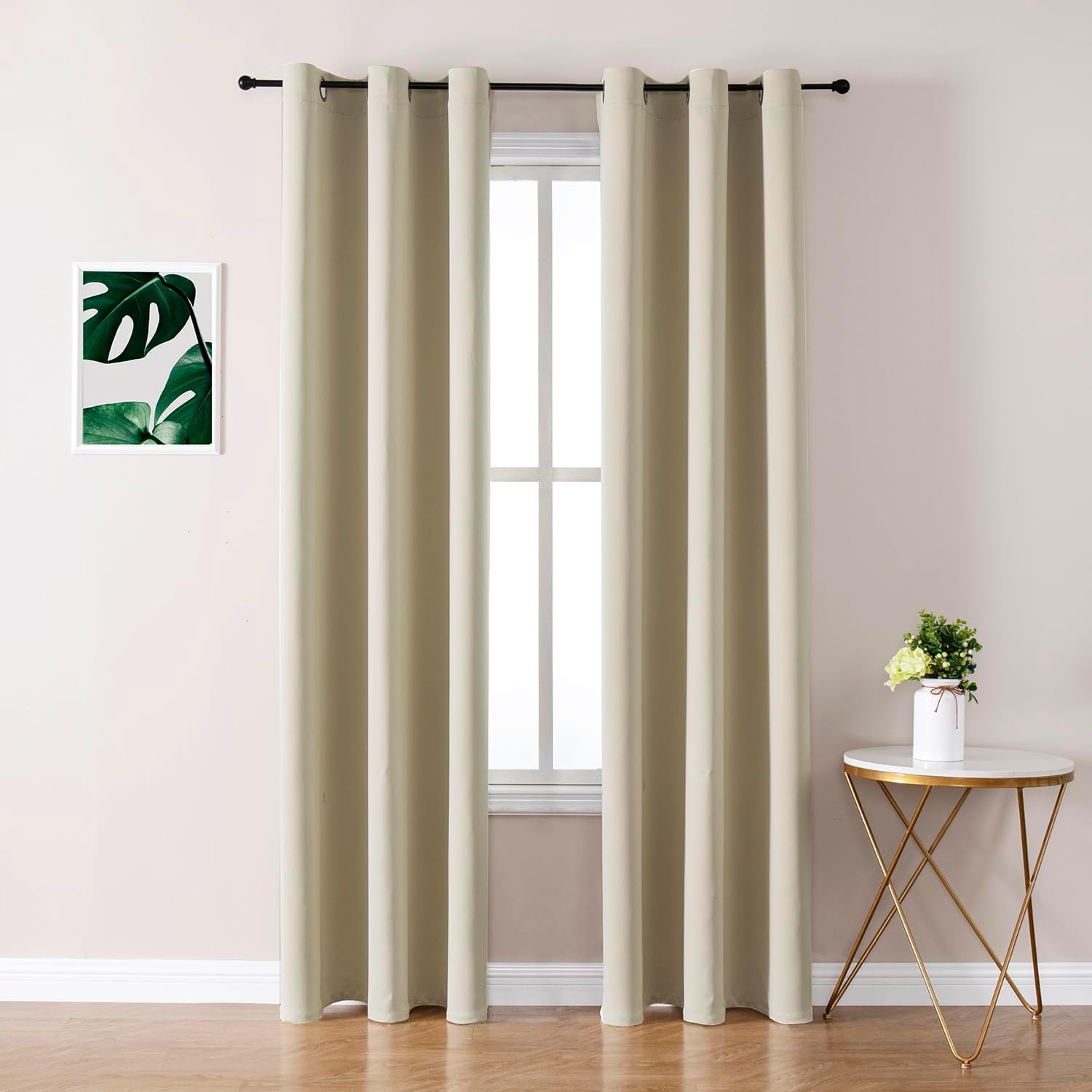 ChrisDowa Room Darkening Curtains for Bedroom and Living Room 72 Inch Long