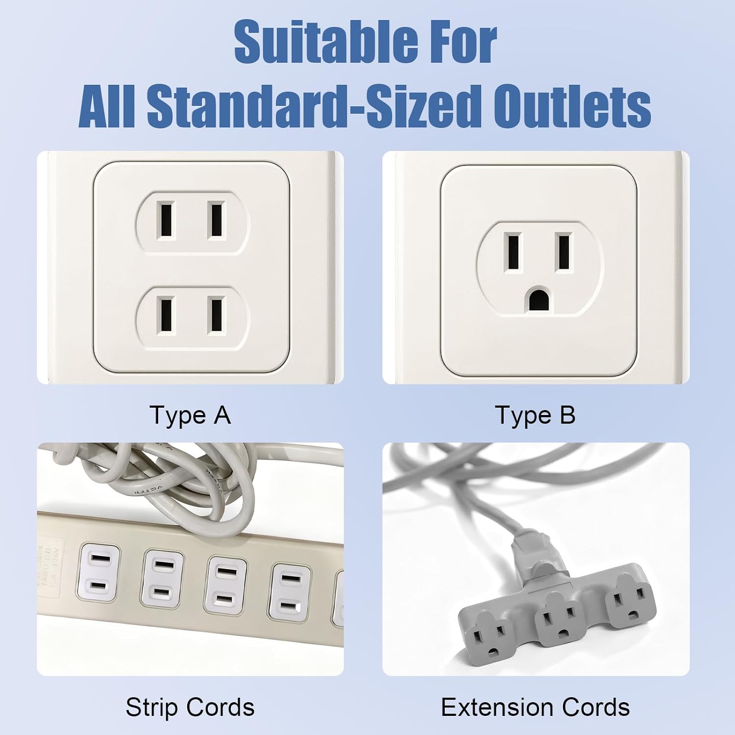 Rindion 65 Pcak Outlet Plug Covers, White Baby Proof Outlet Covers, Plastic Electrical Socket Covers for Outlets, Easy Installation, Durable and Steady Wall Plug Covers for Home and Office