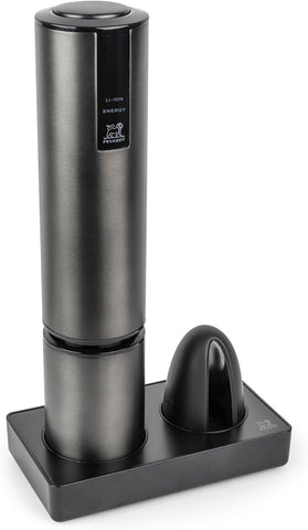 Peugeot Elis Touch Rechargeable Electric Corkscrew, 10 in, Carbon