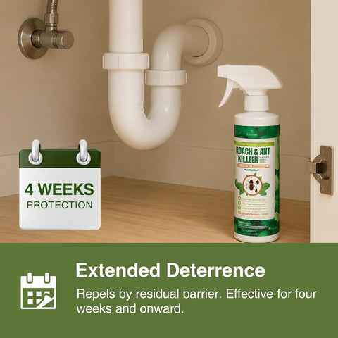EcoVenger® Roach and Ant Killer 16 oz | Kills on Contact | Extended 4-Week Deterrence | Peppermint Scent | Child and Pet Safe