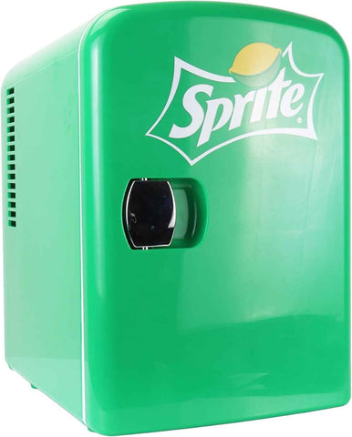 Koolatron Sprite Mini Fridge - 6 Can Refrigerator for Bedroom Office, Portable Table Top Beverage Cooler, 12V 110V Refrigerador For Drinks, Soda, Wines, Use In Car, Dorm, Outdoor, Patio
