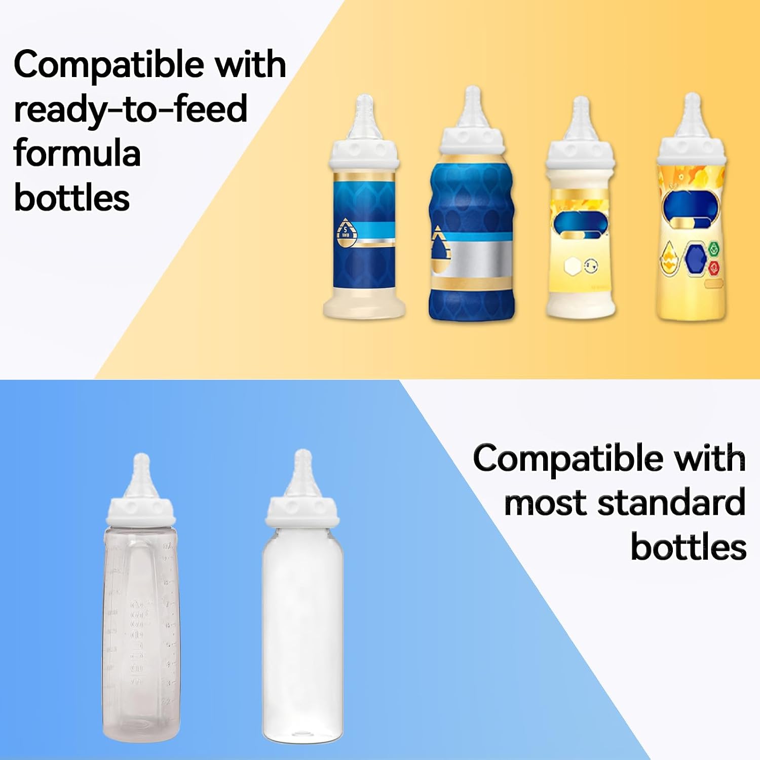 VANEST 6 Packs Bottle Nipples Compatible with Similac/Enfamil (Slow Flow)