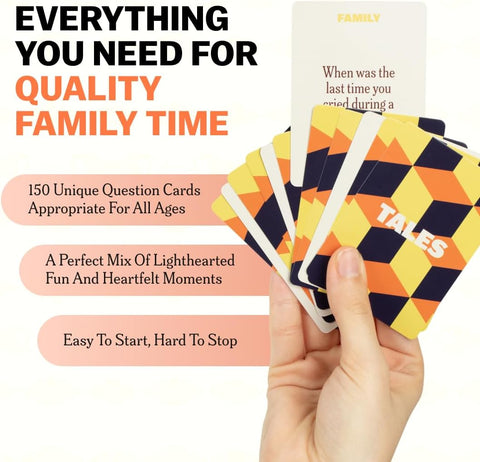 TALES 150 Conversation Cards, Family Edition, Create Meaningful Connections