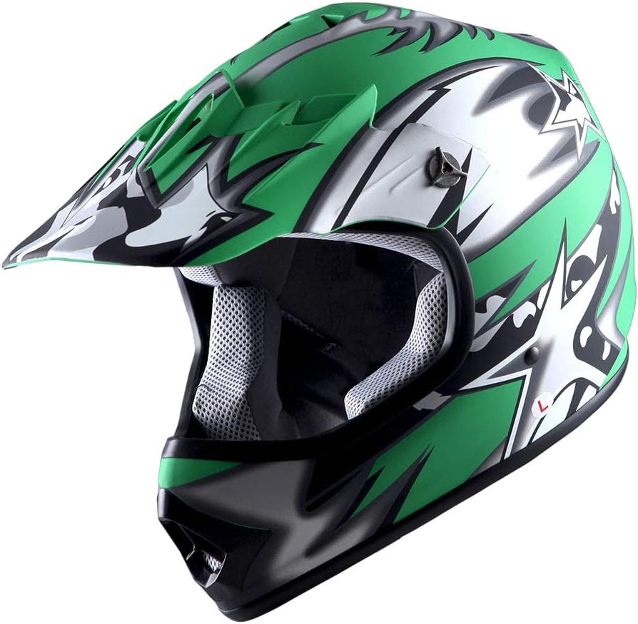 WOW Youth Kids Motocross BMX MX ATV Dirt Bike Moutain Helmet Storm Black