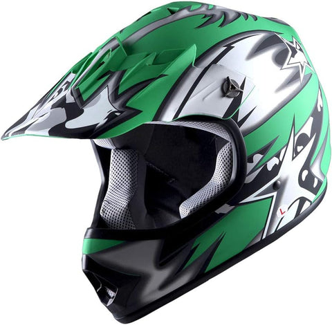 WOW Youth Kids Motocross BMX MX ATV Dirt Bike Moutain Helmet Storm Black