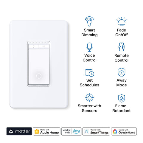 Tapo Matter Smart Dimmer Switch S505D(2-Pack), Single Pole