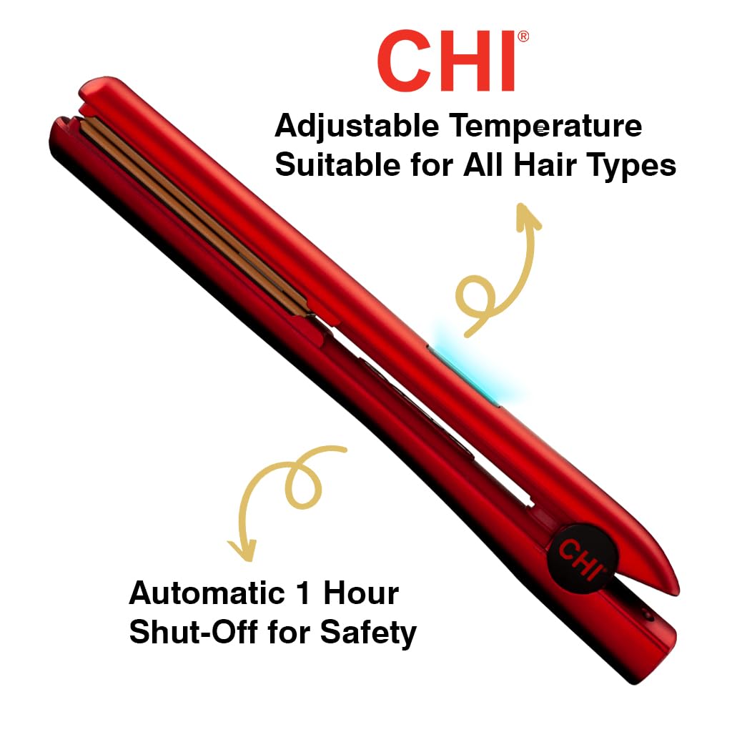 CHI Original Digital Ceramic Hair Straightener 1", Ruby Red