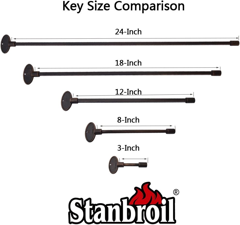 Stanbroil Universal 3-Inch Gas Valve Key Antique Copper