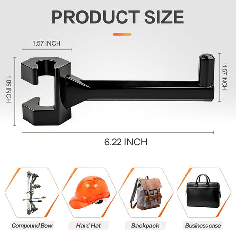 Bow Hanger for Truck, 2 Set Archery Hunting Shooting Bracket Headrest Mount,Universal Compound Bow Holder for Vehicle Storage and Hunting Transport