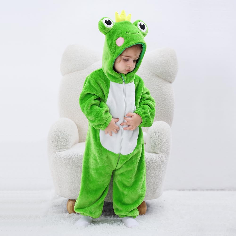 Baby Halloween Costumes For Kids Infant Toddler Boys Girls Animal Frog Onesie Pajamas Costume Cartoon Romper Outfit