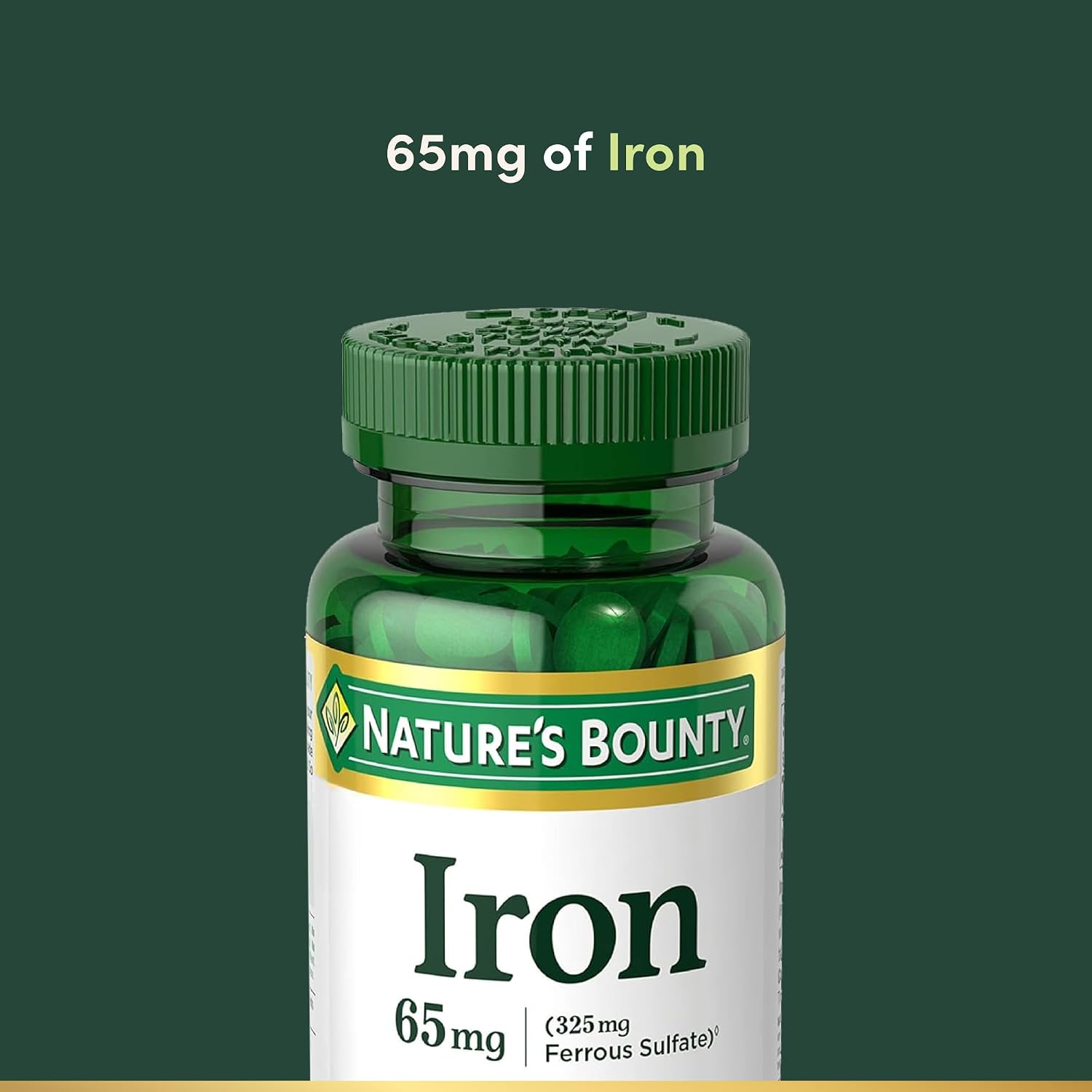 Nature’s Bounty Iron 65mg, 325mg Ferrous Sulfate, 100 Tablets
