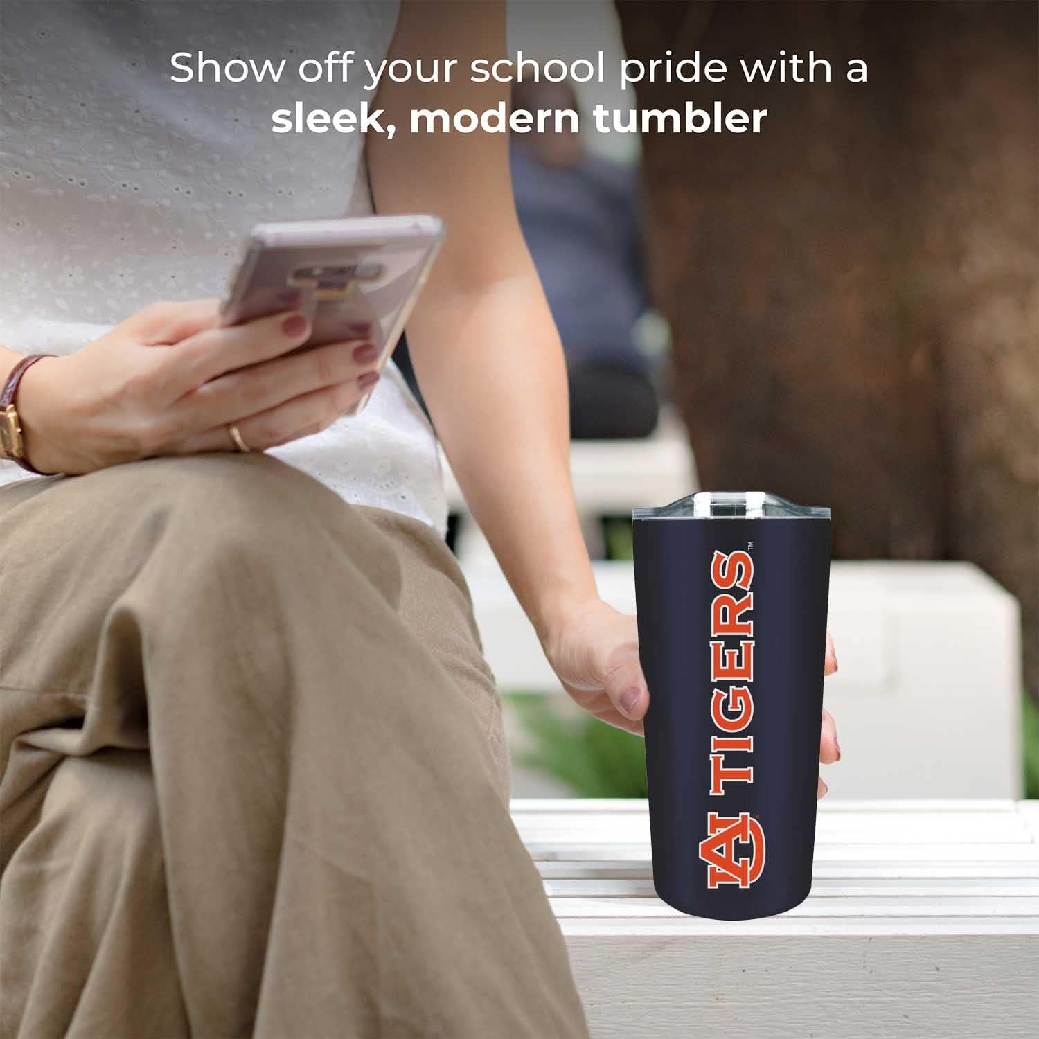 Auburn Tigers NCAA 18oz Stainless Steel Insulated Tumbler BPA-Free