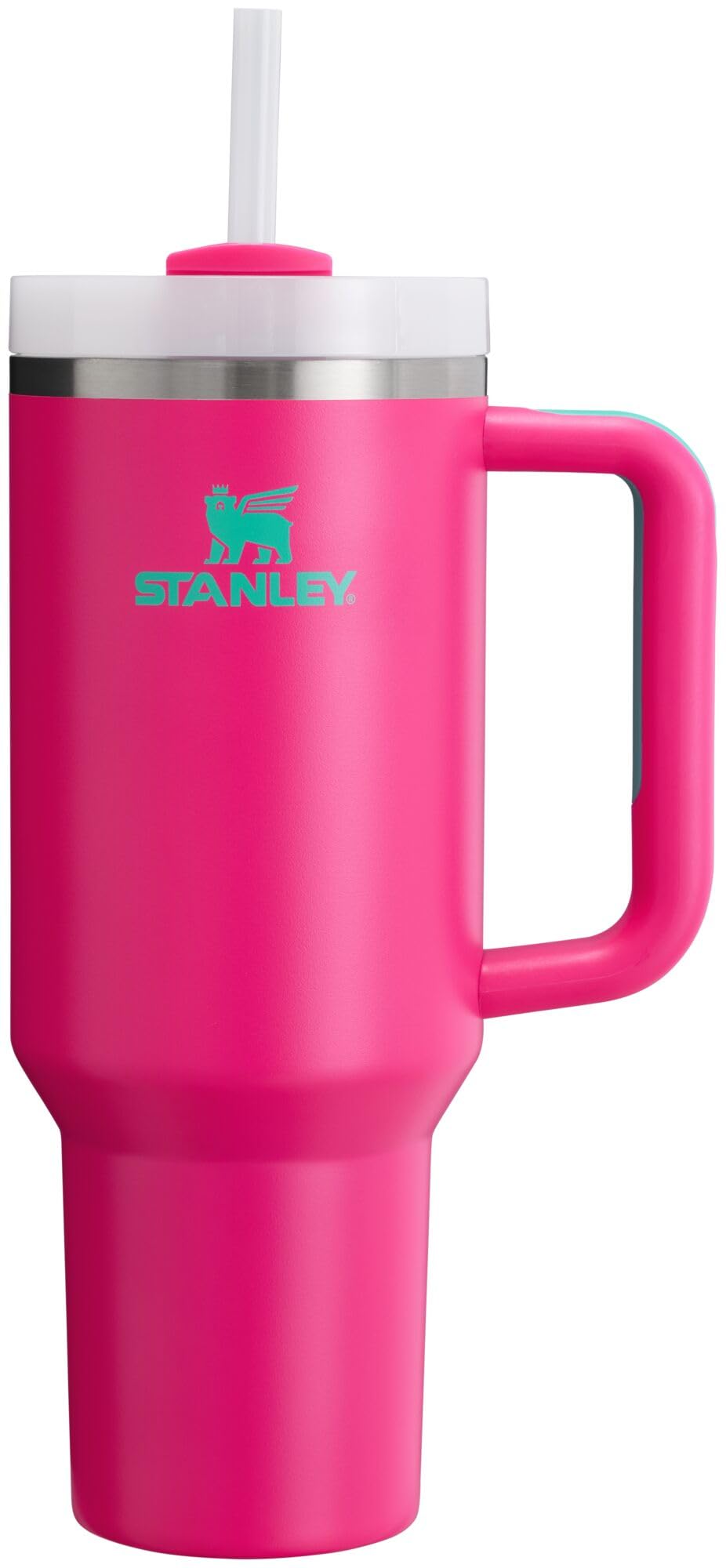 Stanley Quencher H2.0 Tumbler with Handle & Straw 40 oz | Twist On 3-Way Lid | Cupholder Compatible for Travel | Insulated Stainless Steel Cup | BPA-Free | Passion Pink