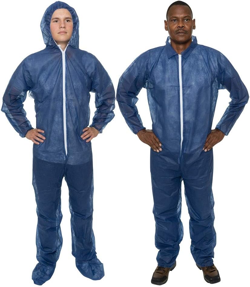 Disposable Ultra Lightweight Coveralls, Blue (Size 2XL, Case Of 25)