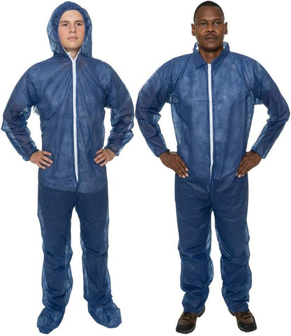 Disposable Ultra Lightweight Coveralls, Blue (Size 2XL, Case Of 25)