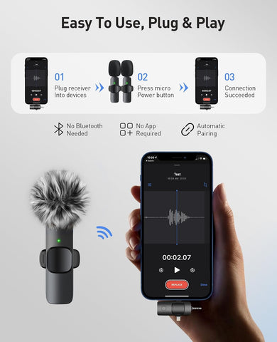 MENERESAS Mini Microphone, Compact and Portable