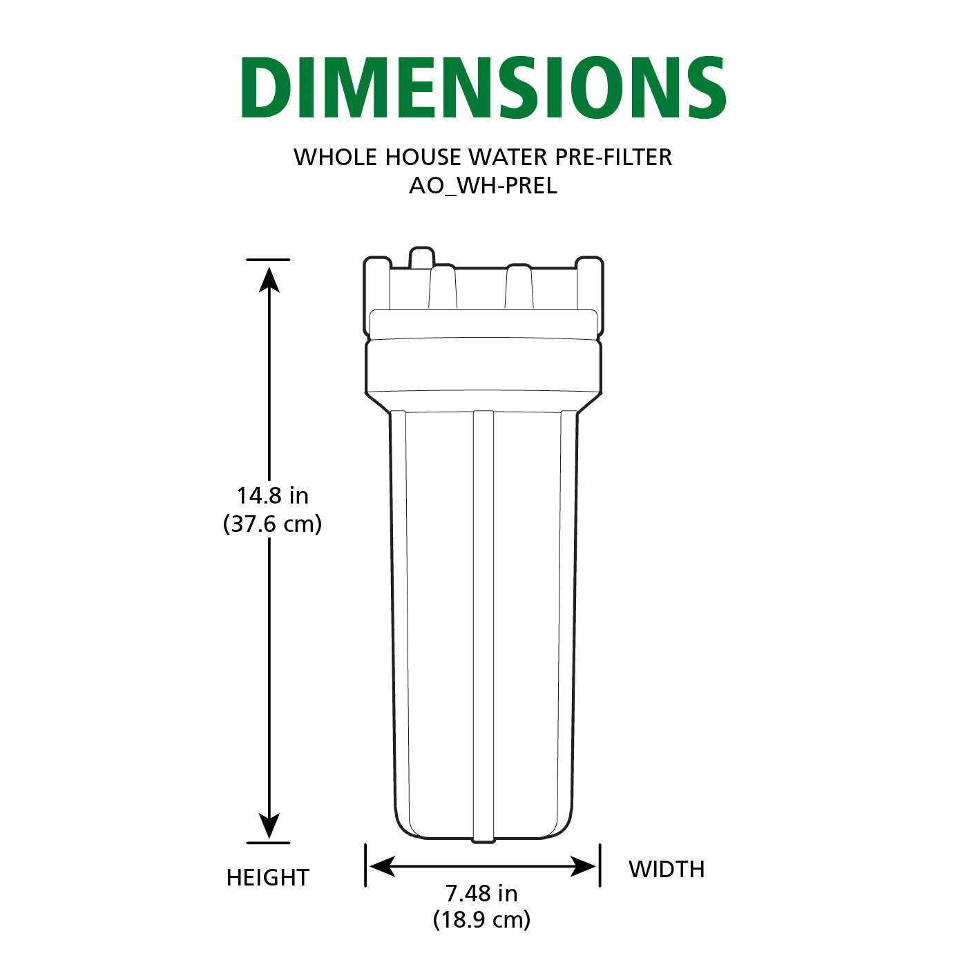 A. O. Smith Whole House Sediment Filter | Built-in Timer | AO-WH-PREL