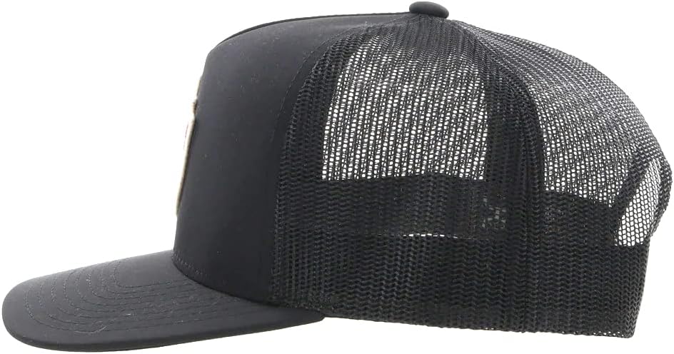HOOEY Lone Star Beer Patch Trucker Hat for Men, Adjustable Snapback Mesh Baseball Cap, 5-Panel Western Work Hat