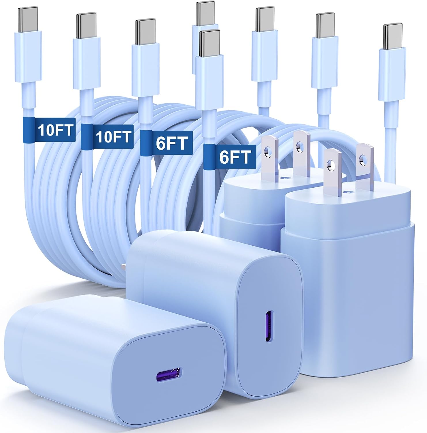 Type C Charger Fast Charging,4Pack 25W Super USB C Fast Charger Block