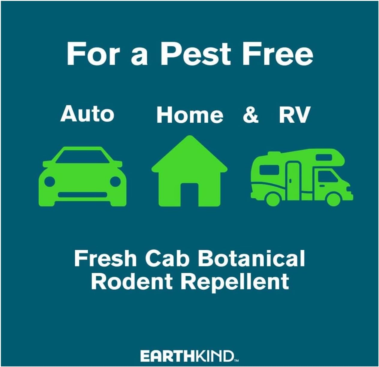 Fresh Cab FC6 Botanical Rodent Repellent Keeps Mice and Rats Out, Federal EPA Registered for Use Indoors and in Enclosed Spaces, 2.5 Ounce x 4 Scent Pouches x 4 Pack (Total 16 Pouches)