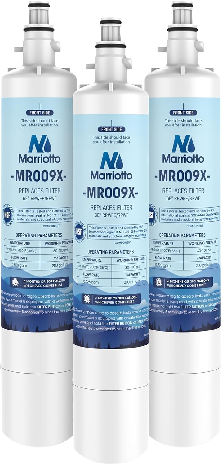 MARRIOTTO RPWFE (Built-in CHIP), RPWF Refrigerator Water Filter Pack of 3
