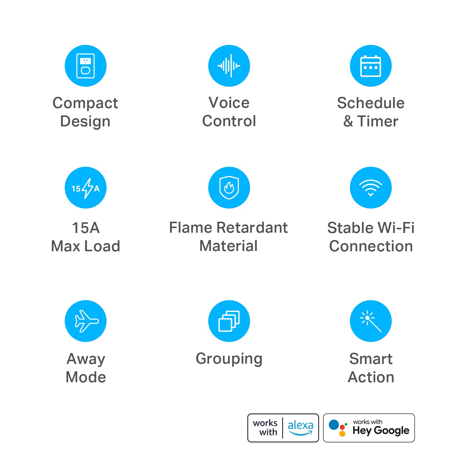 Kasa Smart Plug Ultra Mini 15A, EP10P2, Smart Home Wi-Fi Outlet