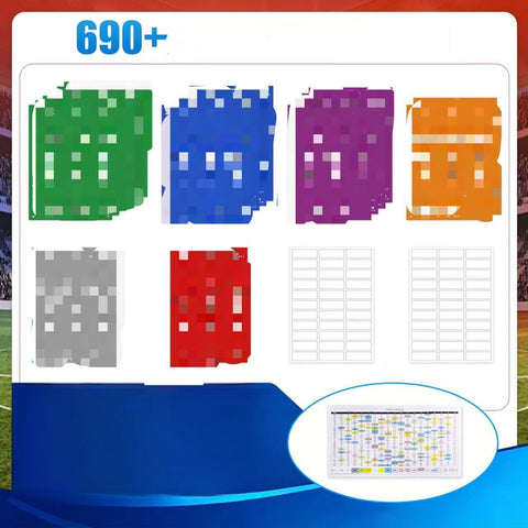 Fantas Football Draf Board Kit 2026-2027 – Traceless 690+ Labels
