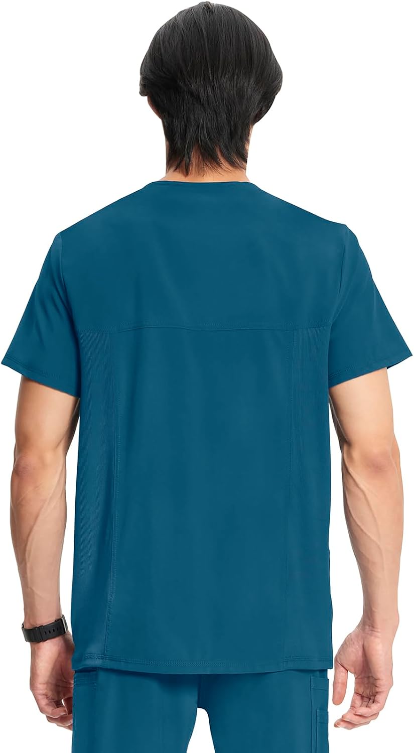 Cherokee Infinity Men's V-Neck Scrub Top with 3 Pockets and 360° Stretch