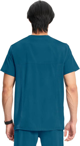 Cherokee Infinity Men's V-Neck Scrub Top with 3 Pockets and 360° Stretch