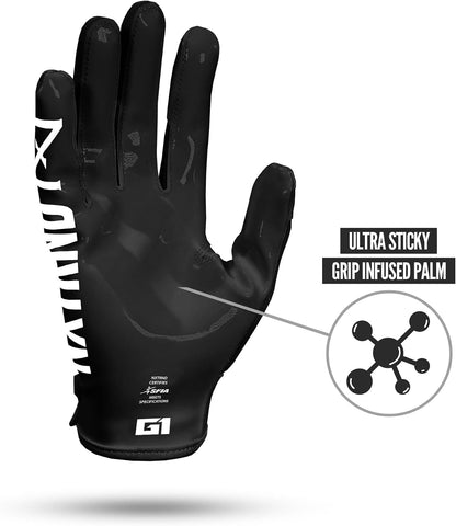 Nxtrnd G1 Pro Men's Football Gloves, Adult Sticky Receiver Gloves