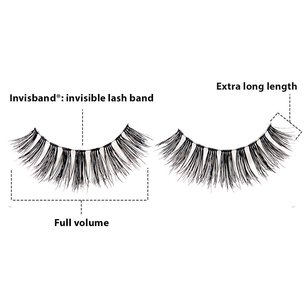 Ardell Double Up 213 False Eyelashes - Dramatic Volume, Reusable Strip Wispy Lashes for Bold Eye Look, 4 Pairs