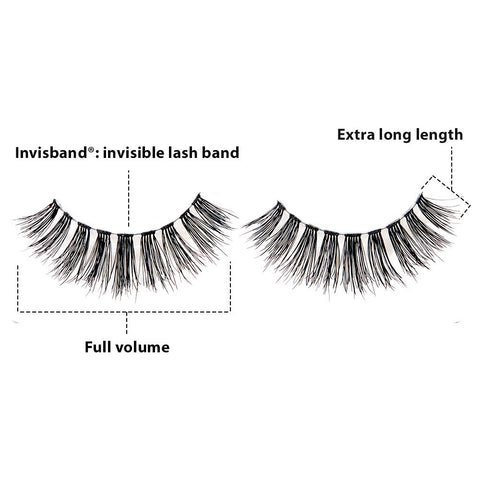 Ardell Double Up 213 False Eyelashes - Dramatic Volume, Reusable Strip Wispy Lashes for Bold Eye Look, 4 Pairs