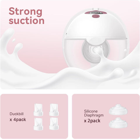6 Pack Pump Parts, Duckbill Valves Silicone Diaphragm Compatible with Momcozy M5, Replace Mom Cozy M5 Replacement Parts